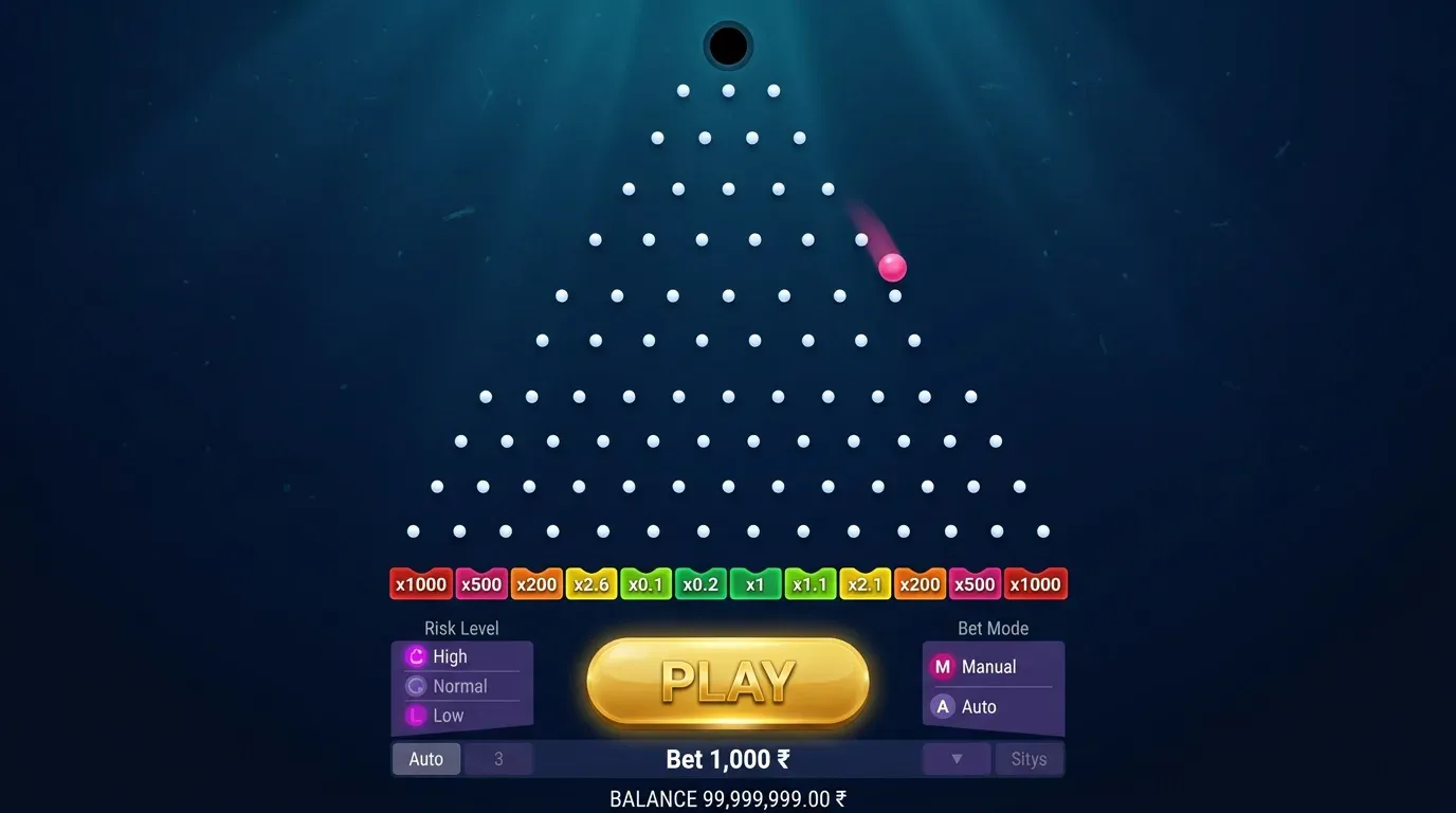 Plinko 1000 hi IN play